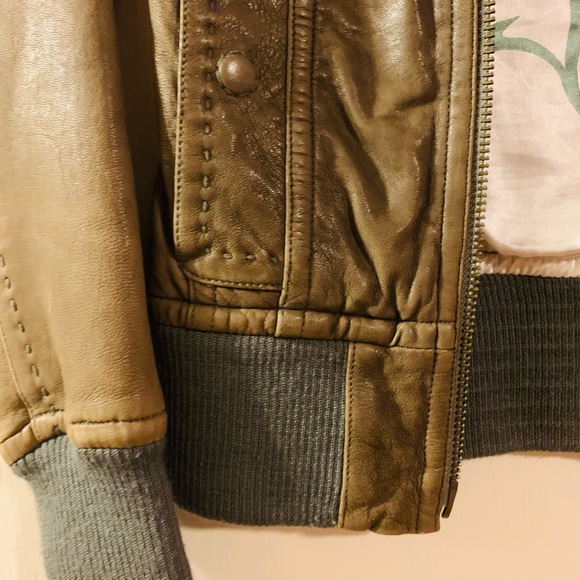 Leather jacket. Mackage for Aritzia tan XXS - Picture 4 of 4